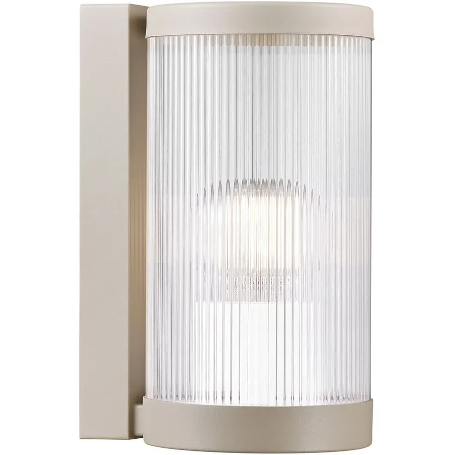 NORDLUX Wandlampe aussen Coupar Beige/Transparent Kunststoff 13 cm 25 cm - Farbe: Sand/Transparent - Material: PVC - Wandlampe aussen