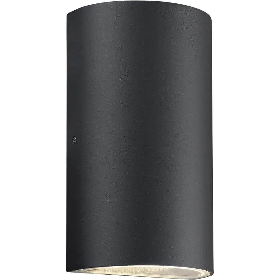 NORDLUX Wandlampe aussen Rold Schwarz Glas/Metall 9 cm 16 cm - LED - Lichtfarbe: Warmweiss - Material: Metall/Glas - Wandlampe aussen- LED