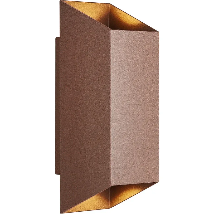 NORDLUX Wandlampe aussen Nico Square Rot Aluminium 8 cm 23.5 cm - Farbe: rost - Wandlampe aussen