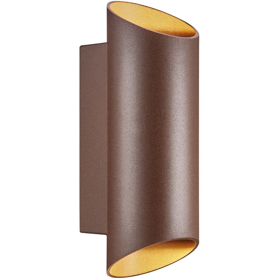 NORDLUX Wandlampe aussen Nico Round Rot Aluminium 7.7 cm 23.5 cm - Farbe: rost - Wandlampe aussen