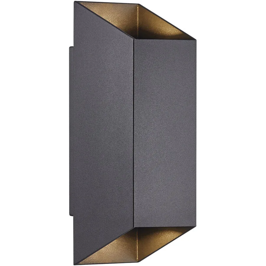 NORDLUX Wandlampe aussen Nico Square Schwarz Aluminium 8 cm 23.5 cm - Wandlampe aussen