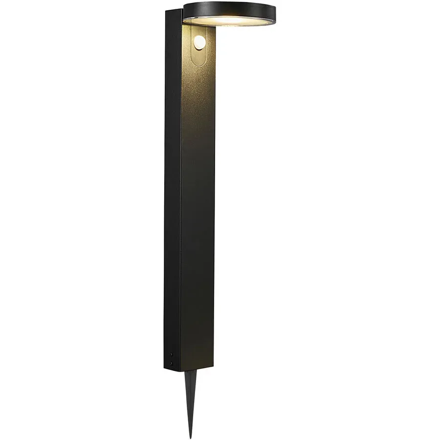 NORDLUX Stehlampe aussen Rica Round Schwarz Edelstahl 15 cm 60 cm - LED - Lichtfarbe: Warmweiss - Stehlampe aussen- LED Energiesparlampe