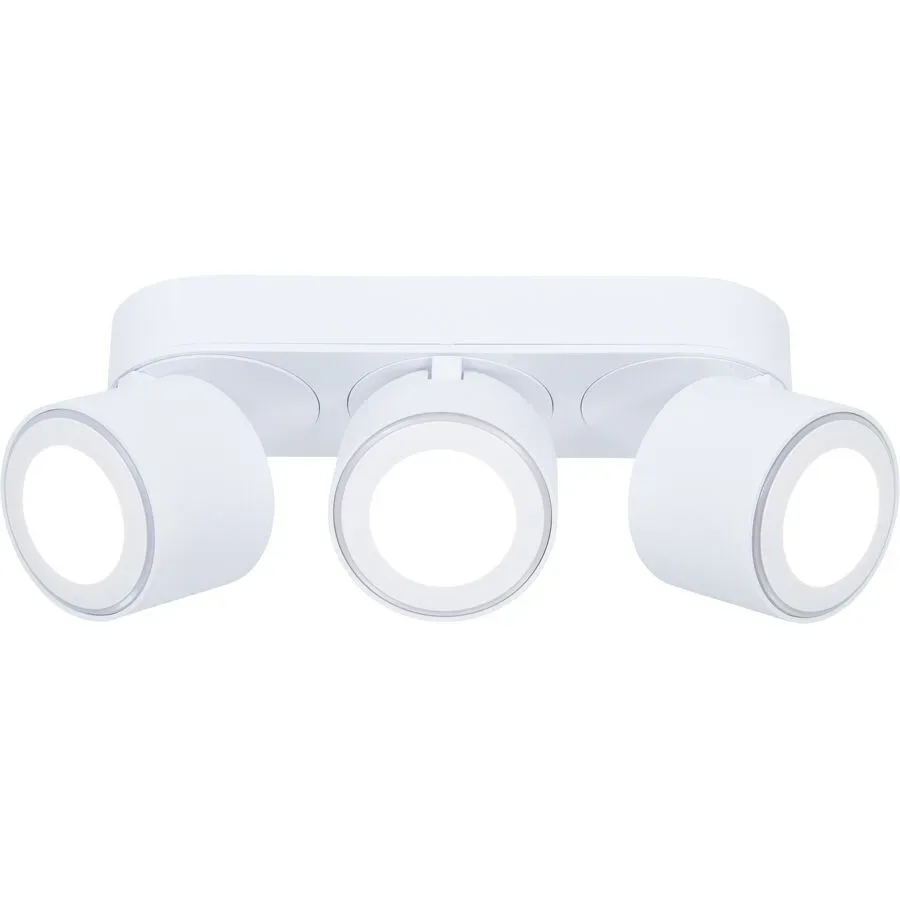 Spot Derby Weiss Metall 27.3 cm 10.6 cm - LED - Lichtfarbe: Warmweiss - Spot- LED Energiesparlampe