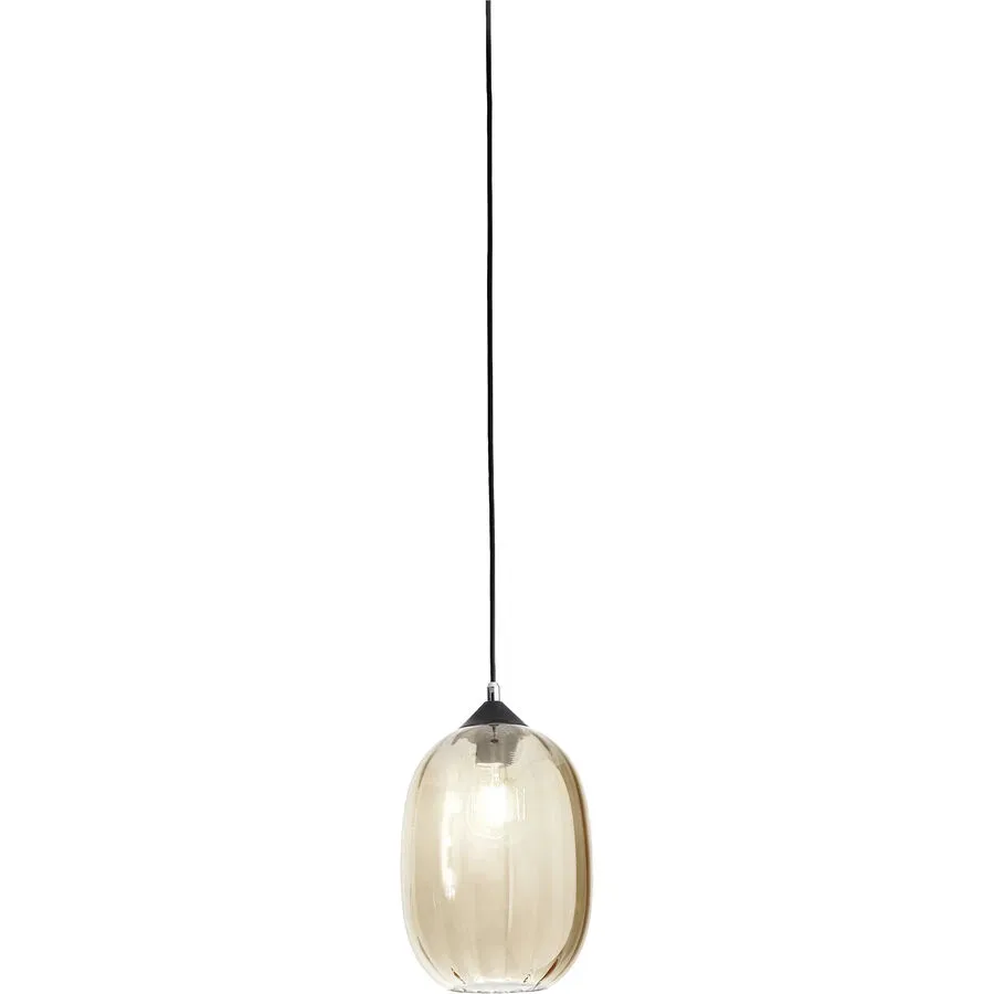 Giberti Luce Pendellampe Giulia L Gelb Glas 20 cm 28 cm - Farbe: amber - Pendellampe