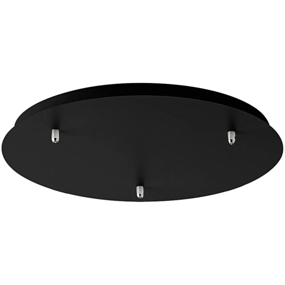 Giberti Luce Baldachin Rosone Schwarz Metall 50 cm - Baldachin