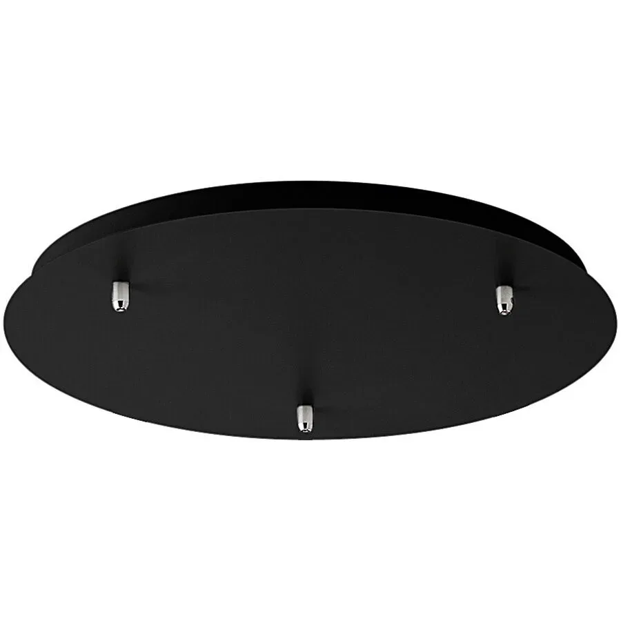 Giberti Luce Baldachin Rosone Schwarz Metall 50 cm - Baldachin