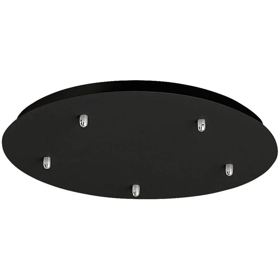 Giberti Luce Baldachin Rosone Schwarz Metall 50 cm - Baldachin