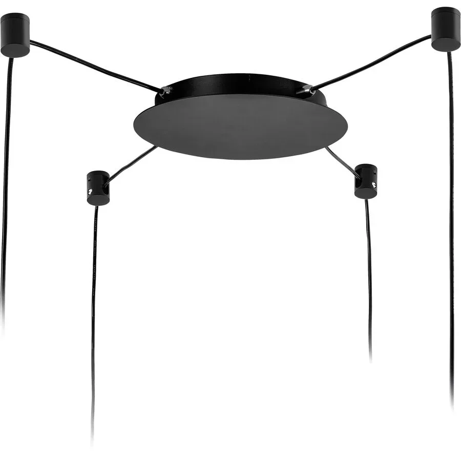 Giberti Luce Baldachin Rosone Schwarz Metall 25 cm - Baldachin