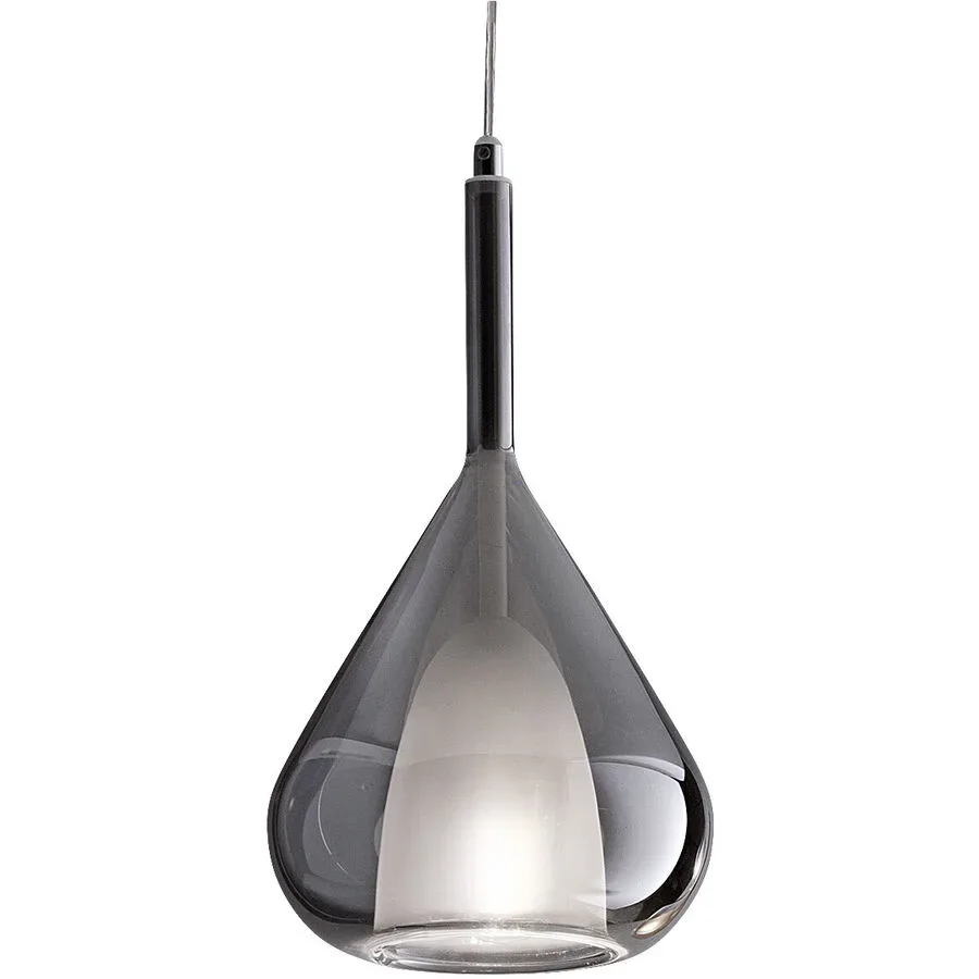 Giberti Luce Pendellampe Lorena L Grau Glas 15 cm 26.5 cm - Pendellampe