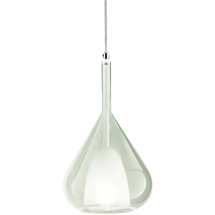Giberti Luce Pendellampe Lorena L Grün Glas 15 cm 26.5 cm - Farbe: hellgrün - Pendellampe