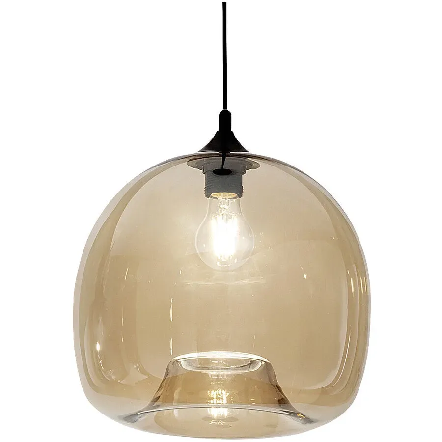 Giberti Luce Pendellampe Elisa L Gelb Glas 23 cm 21 cm - Farbe: amber - Pendellampe