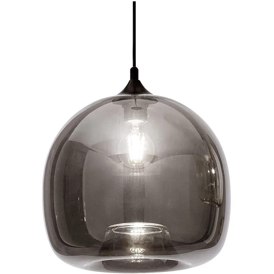 Giberti Luce Pendellampe Elisa XL Grau Glas 27 cm 14 cm - Pendellampe
