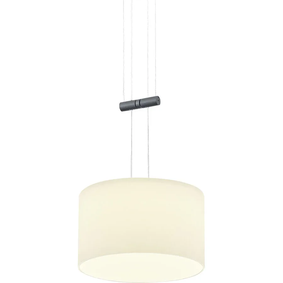 Designer-Pendellampe Bankamp Strada 2.0 Grand Opal 1 dimmbar D 20 cm - Farbe: schwarz/weiss - LED - Lichtfarbe: Extra warmweiss - Material: