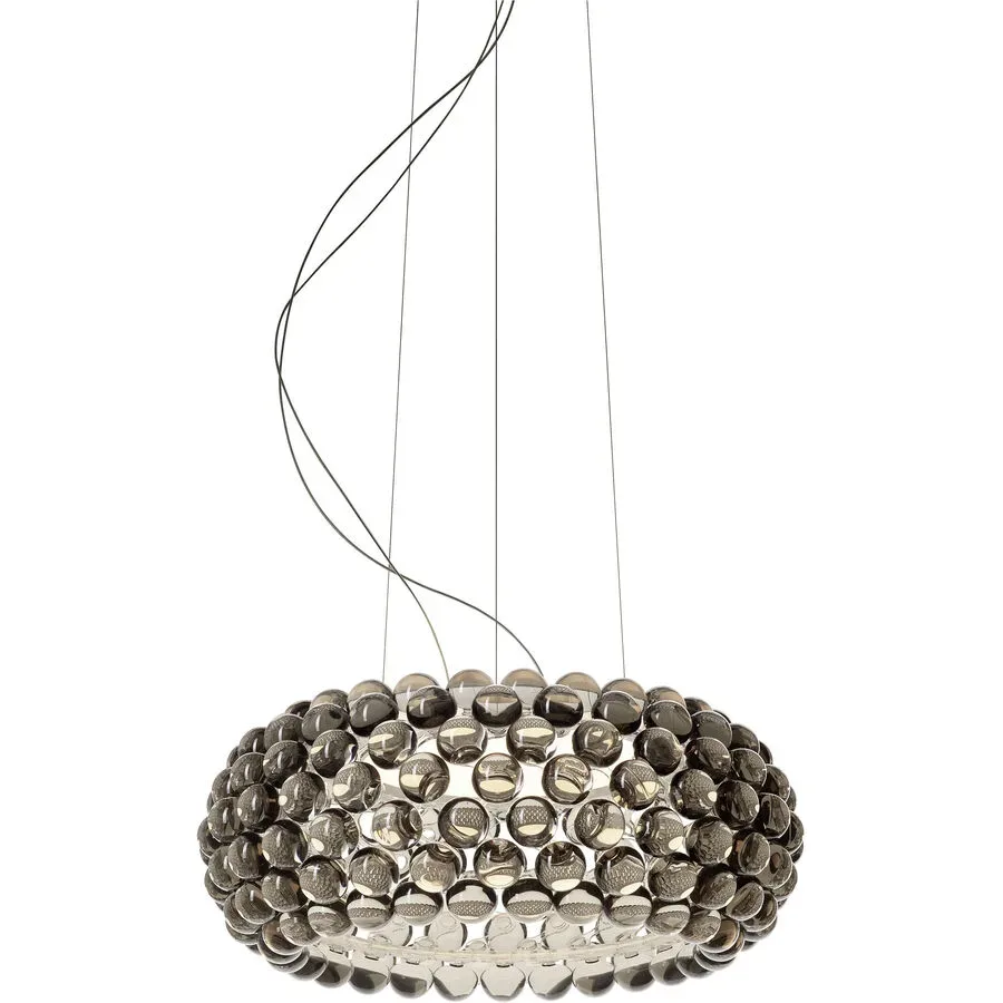 Foscarini Pendellampe Caboche Grau Kunststoff 50 cm 20 cm - LED - Lichtfarbe: Extra warmweiss - Pendellampe- LED Energiesparlampe