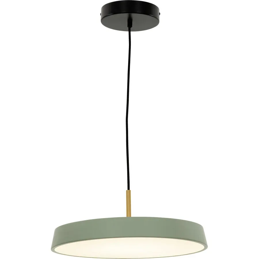 Pendellampe Ellis Grün Aluminium 40 cm 120 cm - Farbe: messing/grün - LED - Lichtfarbe: Extra warmweiss - Pendellampe- LED Energiesparlampe