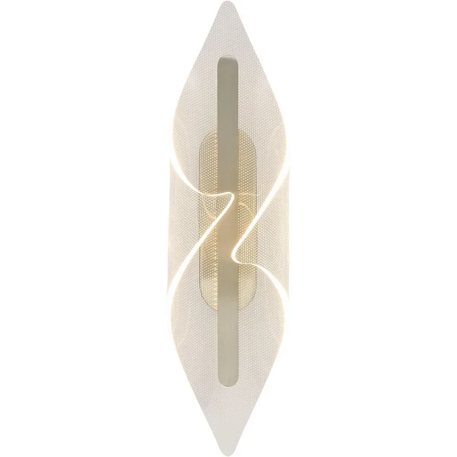 Wandlampe Leonia Grau Aluminium/Eisen/Glas 44 cm 13 cm - LED - Lichtfarbe: Warmweiss - Material: Aluminium/Eisen/Acryl - Wandlampe- LED