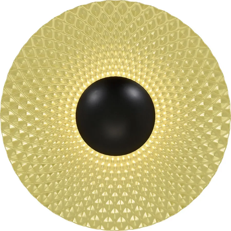 Wandlampe Jola Gold/Schwarz Metall 35 cm 6.8 cm - LED - Lichtfarbe: Helles Neutralweiss - Wandlampe- LED Energiesparlampe