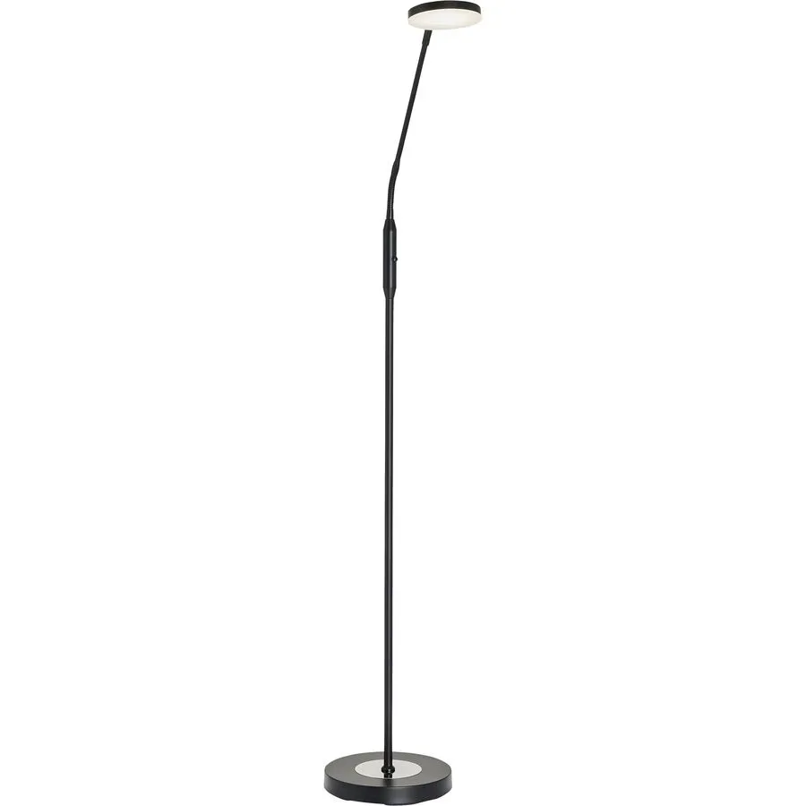 Leselampe Mariola Schwarz Metall 23 cm 138 cm - LED - Lichtfarbe: Extra warmweiss - Helles Neutralweiss - Leselampe- LED Energiesparlampe