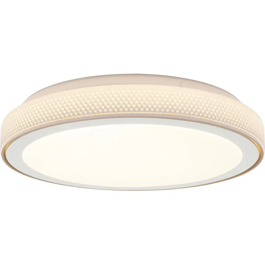 Deckenlampe Elena Weiss Metall/Kunststoff 40 cm 7.5 cm - LED - Lichtfarbe: Extra warmweiss - Helles Neutralweiss - Deckenlampe- LED Energiesparlampe