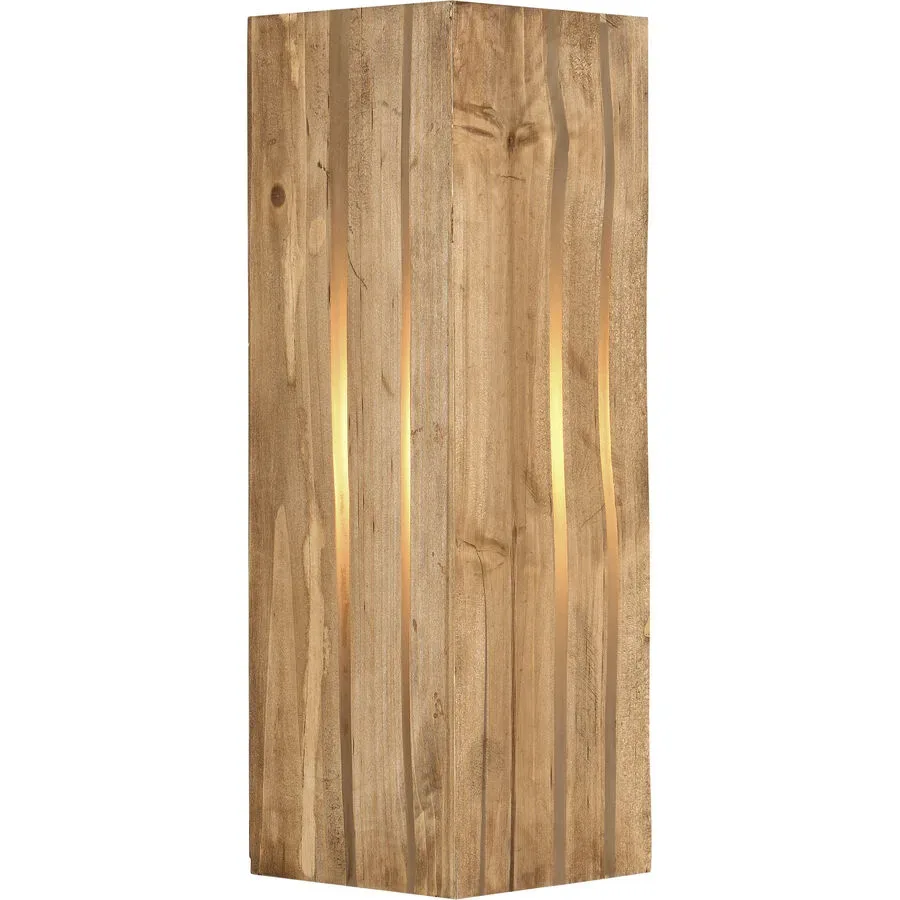 Wandlampe Linn Braun Metall 12 cm 40 cm - Farbe: natur - Wandlampe