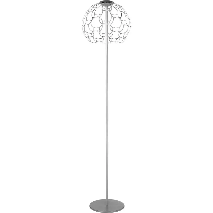 URBAN Stehlampe Lamoi Silber Eisen 40 cm 174 cm - LED - Lichtfarbe: Extra warmweiss - Stehlampe- LED Energiesparlampe