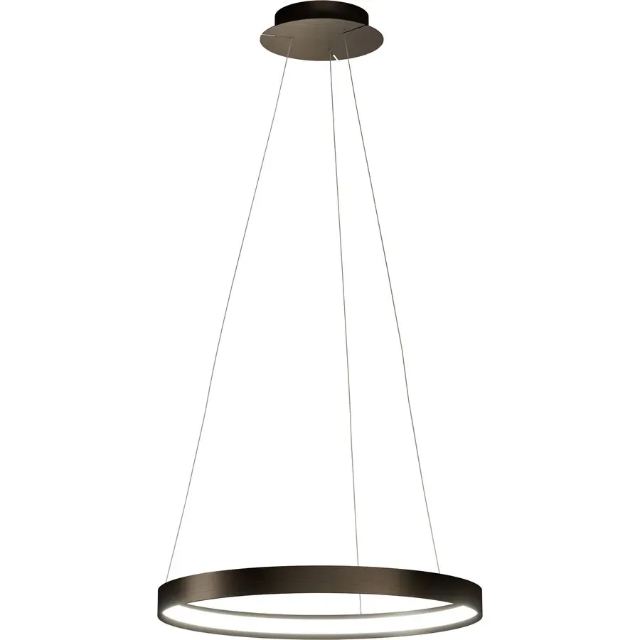 URBAN Pendellampe Anello Bronze Aluminium 55 cm 4 cm - LED - Lichtfarbe: Extra warmweiss - Pendellampe- LED Energiesparlampe
