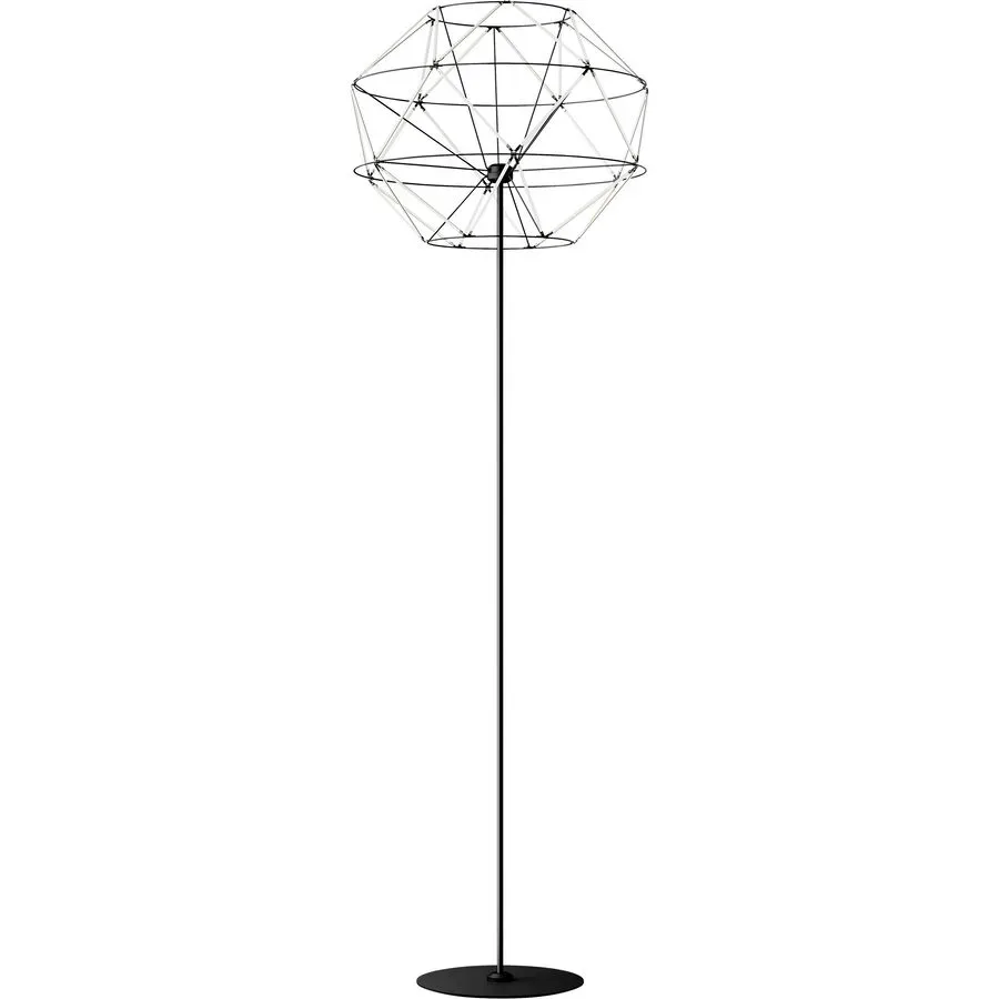 URBAN Stehlampe Euclide Schwarz Eisen 35 cm 170 cm - LED - Lichtfarbe: Extra warmweiss - Stehlampe- LED Energiesparlampe
