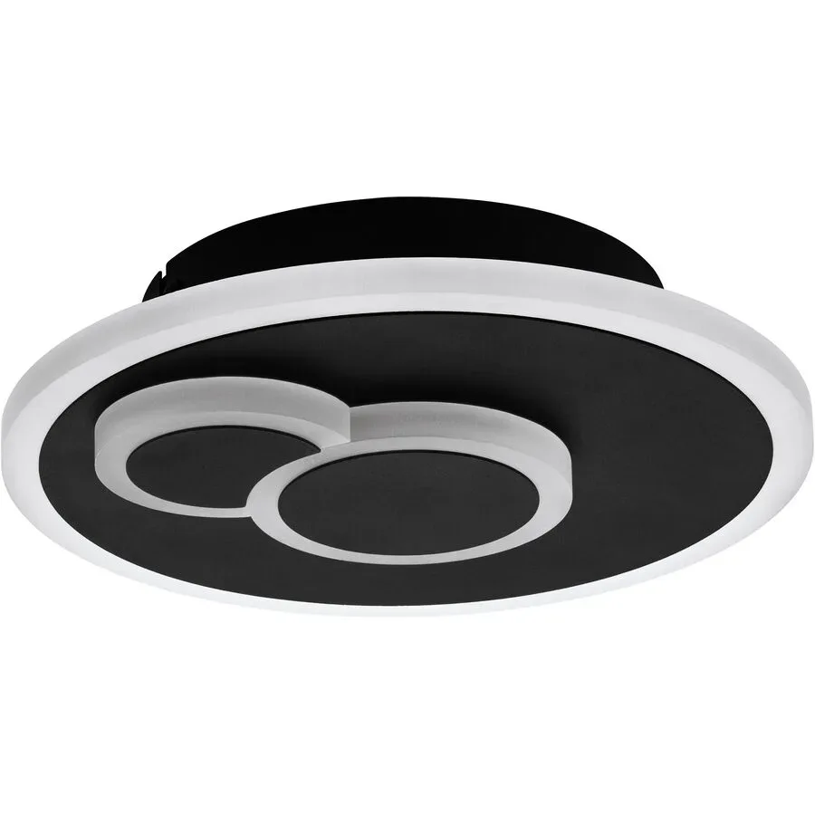 Eglo Deckenlampe Cadegal Schwarz Stahl 5 cm - LED - Lichtfarbe: Helles Neutralweiss - Deckenlampe- LED Energiesparlampe