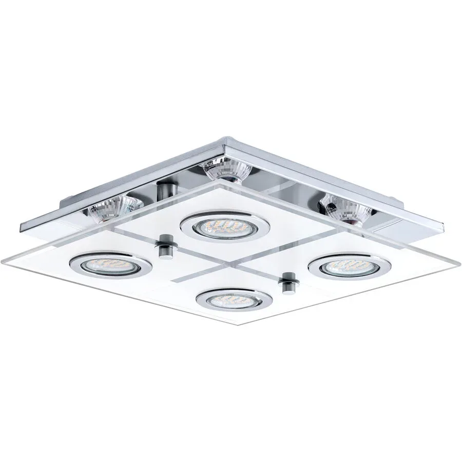 Eglo Deckenlampe Cabo Grau Edelstahl 29 cm 7 cm - Farbe: chrom - Deckenlampe
