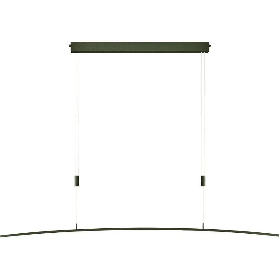 Designer-Pendellampe Bankamp Plain bronze dimmbar 131 cm - Farbe: bronze matt eloxiert - LED - Lichtfarbe: Extra warmweiss - Helles Neutralweiss -