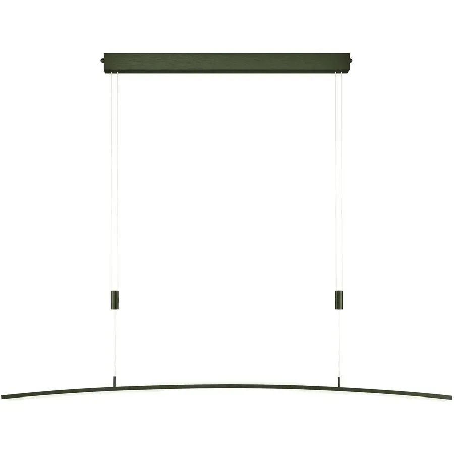 Designer-Pendellampe Bankamp Plain bronze dimmbar 120 cm - Farbe: bronze matt eloxiert - LED - Lichtfarbe: Extra warmweiss - Helles Neutralweiss -