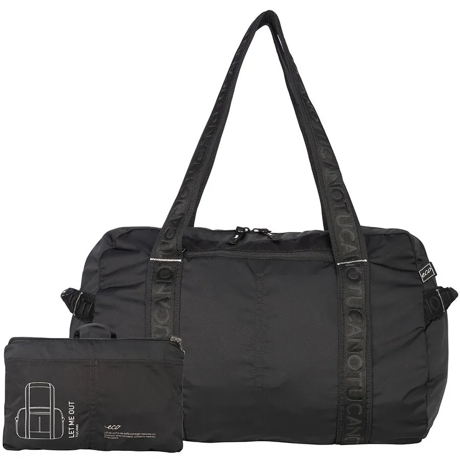 TUCANO Reisetasche FOLDABLE Schwarz Stoff - Reisetasche