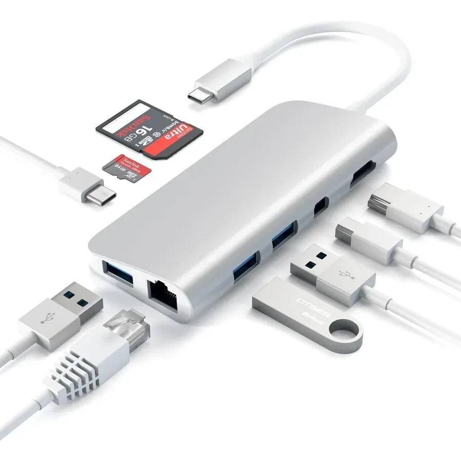 Multiport Satechi Silber Metall/Kunststoff - Multiport