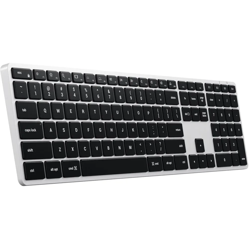 Tastatur Satechi Schwarz/Silber Kunststoff 42.4 cm 11.5 cm - Farbe: silber/schwarz - Tastatur