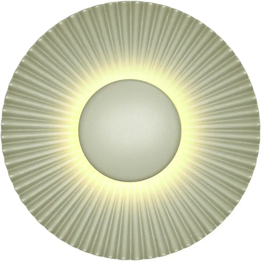Wandlampe Shelly Beige Metall 16 cm - Farbe: sand - LED - Lichtfarbe: Extra warmweiss - Wandlampe- LED Energiesparlampe
