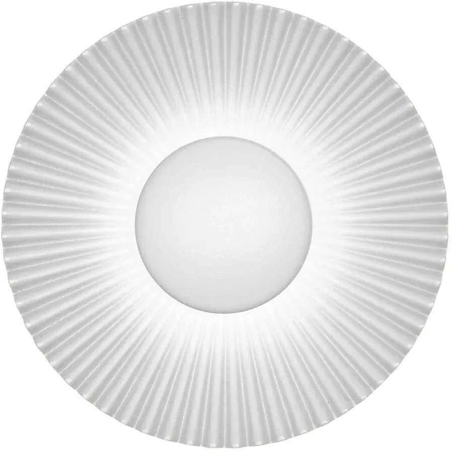 Wandlampe Shelly Weiss Metall 16 cm - LED - Lichtfarbe: Extra warmweiss - Wandlampe- LED Energiesparlampe