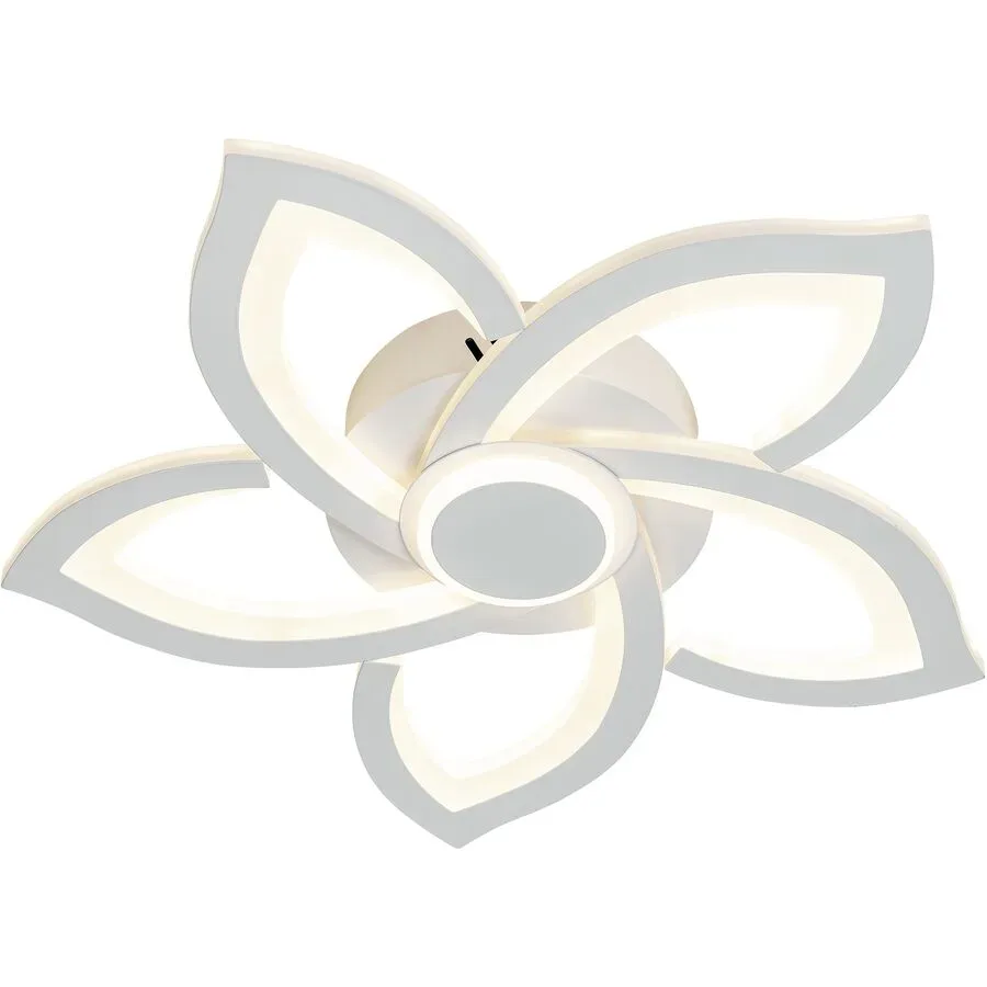 Deckenlampe Cassino Metall/Acryl weiss - LED - Lichtfarbe: Extra warmweiss - Deckenlampe- LED Energiesparlampe