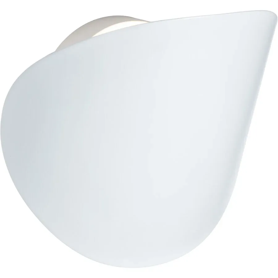 Wandlampe Caserta Weiss Metall 9 cm 20 cm - Farbe: weiss matt - LED - Lichtfarbe: Extra warmweiss - Wandlampe- LED Energiesparlampe