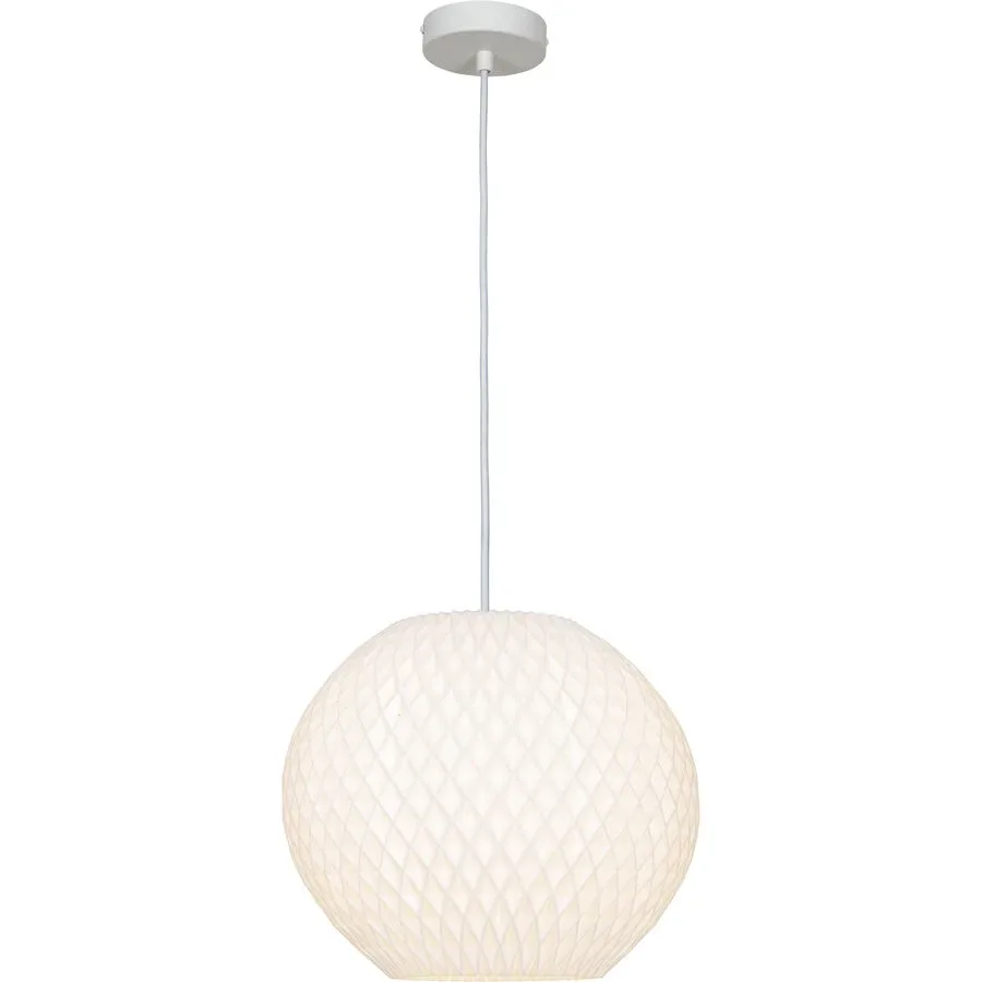 Pendellampe Campillo Weiss Kunststoff/Metall 30 cm 120 cm - Material: Metall/Kunststoff - Pendellampe