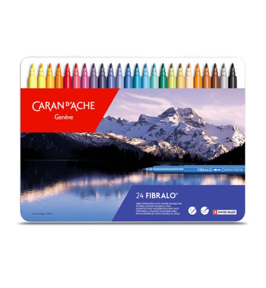 CARAN D'A Filzstift Fibralo M 185.324 24-farbig assortiert