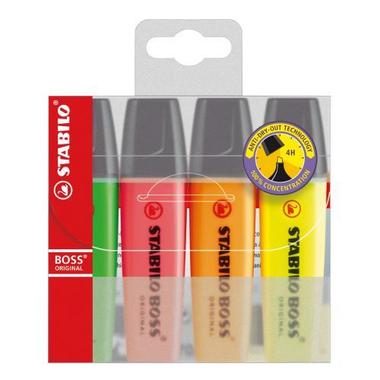 STABILO Boss Leuchtmarker Original 70/4 4 Farben ass.