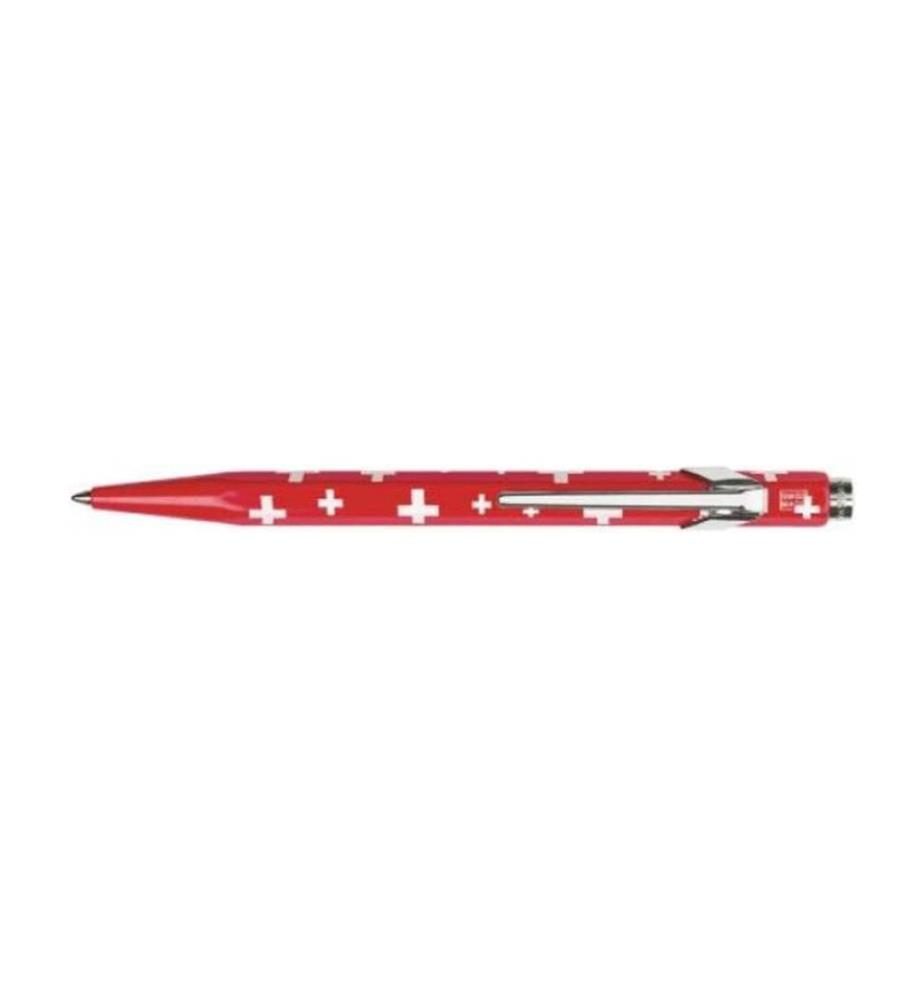CARAN D'A Kugelschreiber 849 Swiss 849.253 rot/weiss