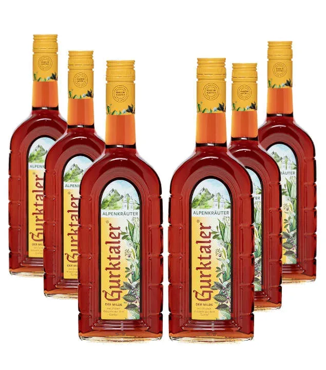 6 x Gurktaler Alpenkräuter Likör / 27 % Vol. / 6 x 0,7 Liter-Flasche