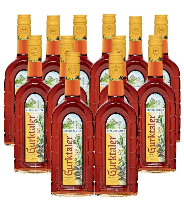 12 x Gurktaler Alpenkräuter Likör / 27 % Vol. / 12 x 0,7 Liter-Flasche