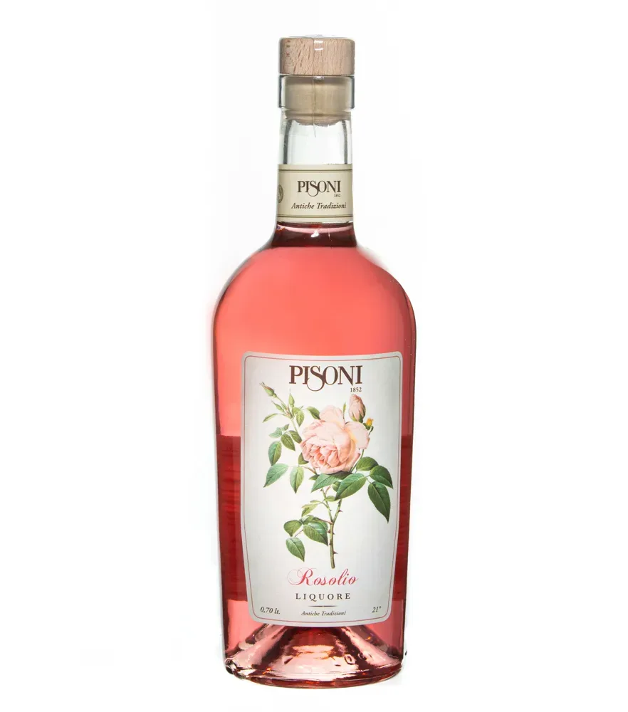 Pisoni Rosolio Liquore Rosenlikör / 21 % Vol. / 0,7 Liter-Flasche