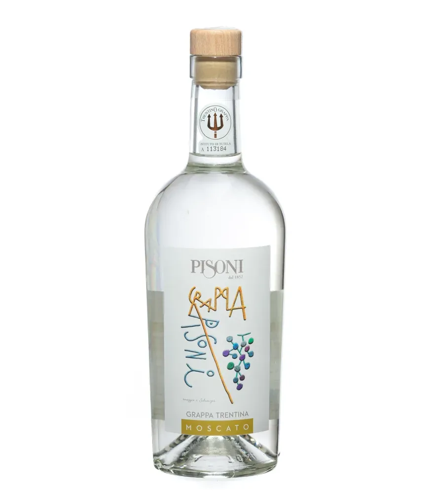 Pisoni Grappa Trentina Moscato / 43 % Vol. / 0,7 Liter-Flasche