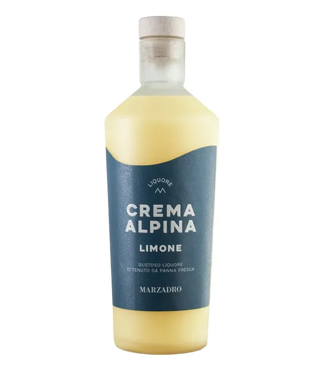 Marzadro Crema Alpina Limone Zitronen-Cremelikör / 17 % Vol. / 0,7 Liter-Flasche