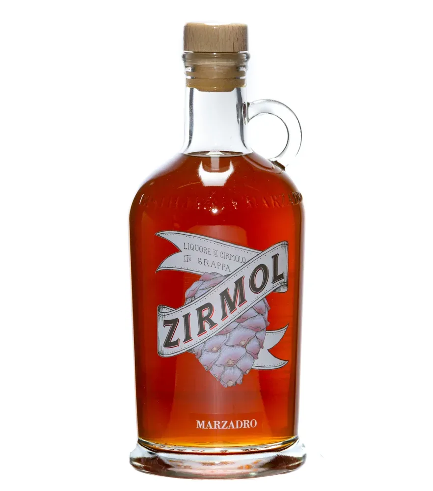 Marzadro Zirmol Liquore di Cirmolo in Grappa - Zirbenlikör / 30 % Vol. / 0,7 Liter-Flasche