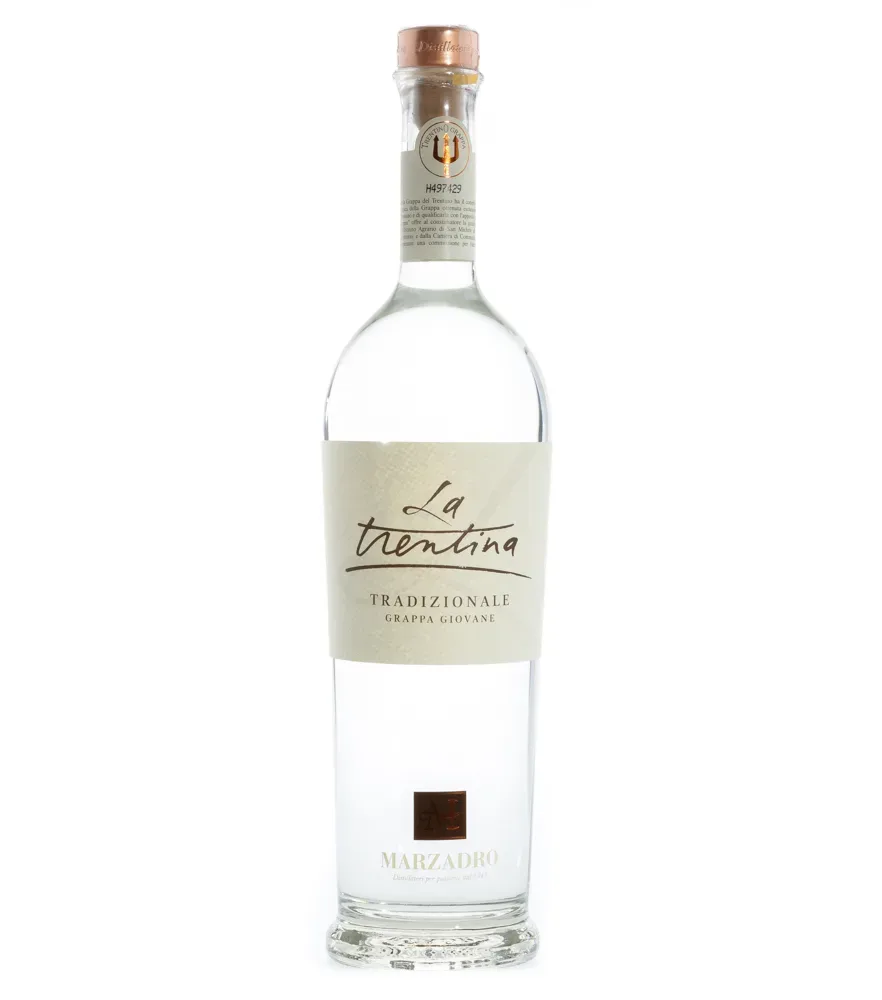 Marzadro: La Trentina Tradizionale Grappa giovane / 41 % Vol. / 0,7 Liter-Flasche