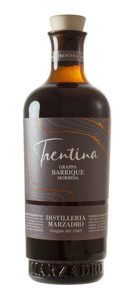 Marzadro Grappa La Trentina Morbida Barrique / 41 % Vol. / 0,7 Liter-Flasche